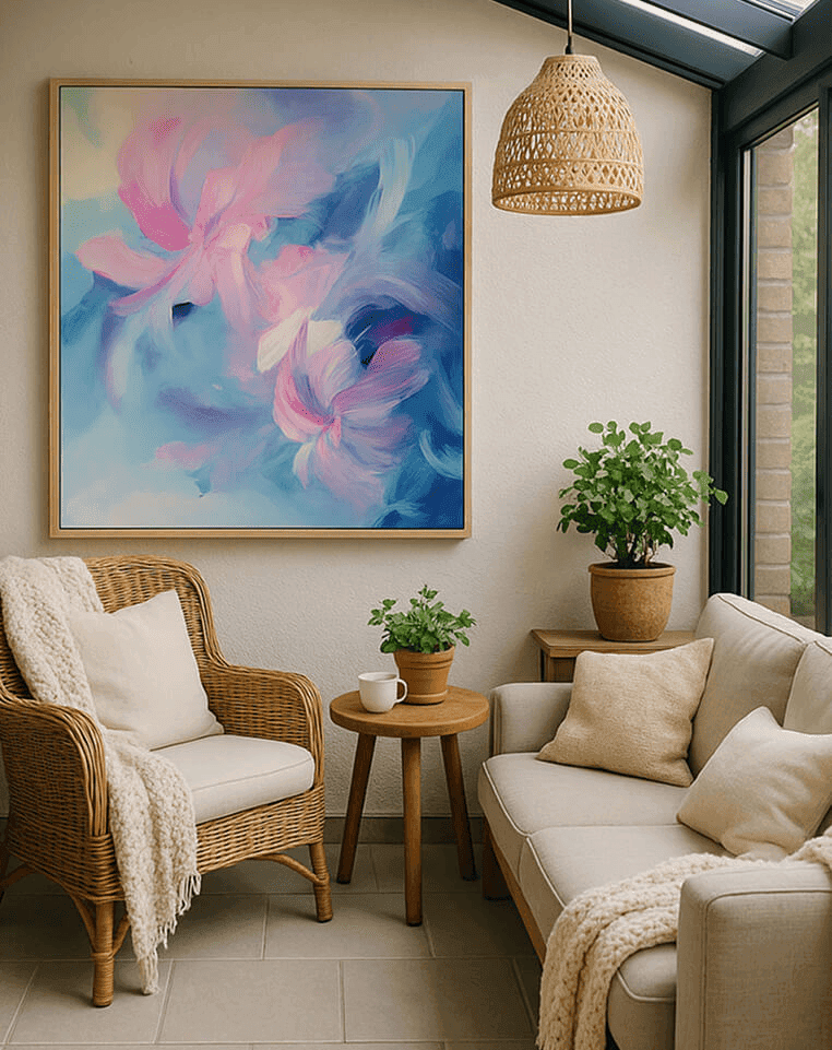 Surreal art, abstract impressionism, digital art inspiration Colorful abstract painting inspired by AI