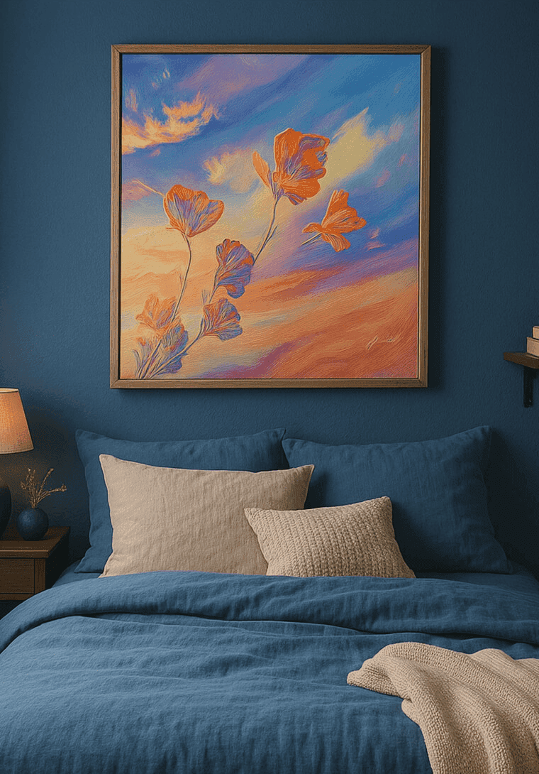 AI design to real artwork, visual art direction, luxury art Final visual concept for custom painting