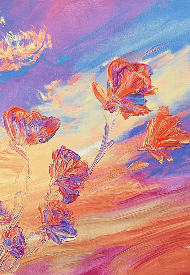 from prompt to painting, AI powered creativity, fine art Final artwork created from AI vision